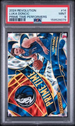 2024 #14 Luka Doncic PSA 9 Panini Revolution Prime Time Performers