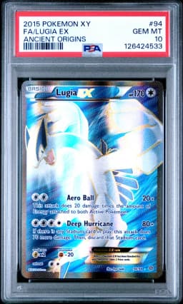 2015 #94 Full Art/Lugia EX PSA 10 XY Ancient Origins