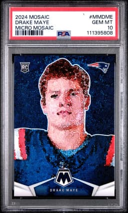 2024 #MMDME Drake Maye PSA 10 Panini Mosaic Micro Mosaic