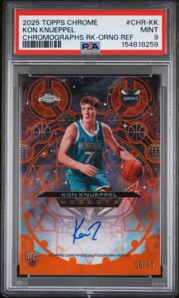 2025 #CHR-KK Kon Knueppel PSA 9 Topps Chrome Chromographs Rookies