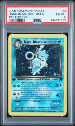 2000 #3 Dark Blastoise-Holo 1st Edition PSA 6 Rocket