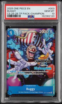 2025 #003 Buggy PSA 10 One Piece Championship 25-26 Top Player Pack