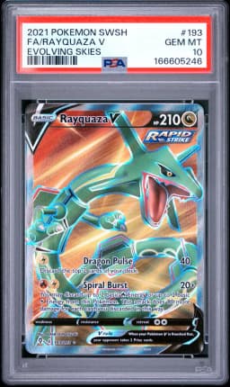 2021 #193 Full Art/Rayquaza V PSA 10 Sword & Shield Evolving Skies