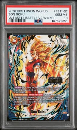 2026 #FS11-07 Son Goku PSA 10 Dragon Ball Super Card Game Fusion World Ultimate Battle Vol.2 Winner Prize