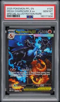 2025 #125 Mega Charizard X EX PSA 10 Pfl EN-Phantasmal Flames