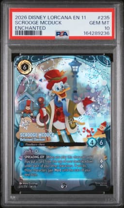 2026 #235 Scrooge Mcduck - Reformed Ebenezer PSA 10 Disney Lorcana EN 11-Winterspell