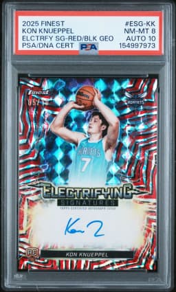 2025 #ESG-KK Kon Knueppel PSA 8 Topps Finest Electrifying Signatures