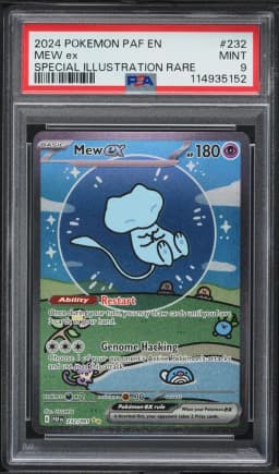 2024 #232 Mew ex PSA 9 Paldean Fates - PAF EN - English Pokemon