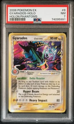 2006 #8 Gyarados-Holo PSA 7 EX Holon Phantoms