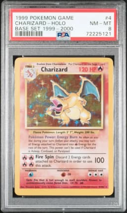 1999 #4 Charizard-Holo PSA 8 Game