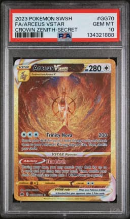 2023 #GG70 Full Art/Arceus Vstar PSA 10 Sword and Shield Crown Zenith