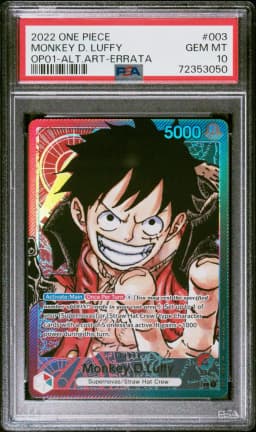 2022 #003 Monkey D. Luffy PSA 10 One Piece OP01-Romance Dawn