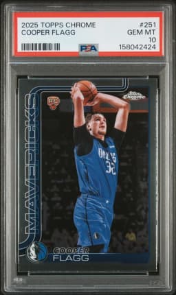 2025 #251 Cooper Flagg PSA 10 Topps Chrome