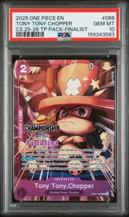2025 #066 Tony Tony Chopper PSA 10 One Piece Championship 25-26 Top Player Pack
