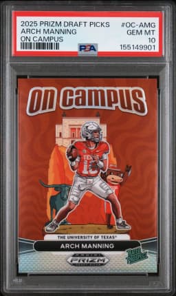 2025 #OC-AMG Arch Manning PSA 10 Panini Prizm Draft Picks on Campus