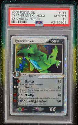 2005 #111 Tyranitar EX-Holo PSA 10 EX Unseen Forces