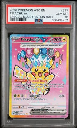 2026 #277 Pikachu EX PSA 10 Asc EN-Ascended Heroes