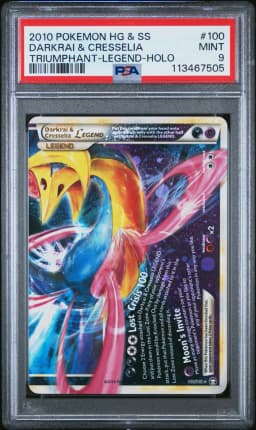 2010 #100 Darkrai & Cresselia Legend-Holo PSA 9 Heartgold & Soulsilver Triumphant