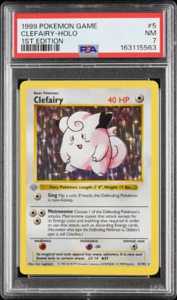 1999 #5 Clefairy-Holo 1st Edition PSA 7 Game