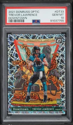2021 #DT33 Trevor Lawrence PSA 10 Panini Donruss Optic Downtown Football