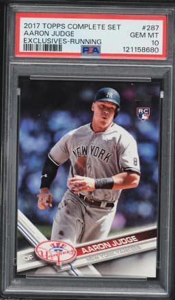 2017 #287 Aaron Judge PSA 10 Topps Complete Set Exclusives Baseball