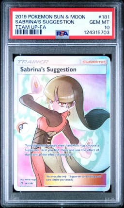 2019 #181 Full Art/Sabrina's Suggestion PSA 10 Sun & Moon Team Up