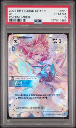 2026 #227 Ahri - Inquisitive PSA 10 Riftbound: League of Legends Sfd-Spiritforged