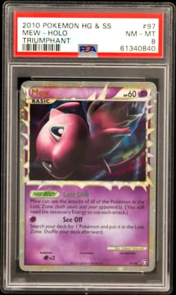 2010 #97 Mew-Holo PSA 8 Heartgold & Soulsilver Triumphant
