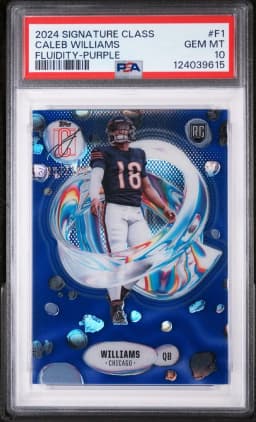 2024 #F1 Caleb Williams PSA 10 Purple Topps Signature Class Fluidity Football