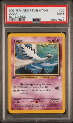 2001 #20 Lugia 1st Edition PSA 9 Neo Revelation