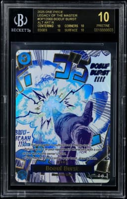 2025 #OP12060 Boeuf Burst ALT ART R BGS 10 One Piece Card Game Legacy of the Master