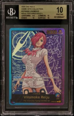 2025 #OP06042 Vinsmoke Reiju TEXTURED GOLD L BGS 10 One Piece Card Game Anime 25th Collection