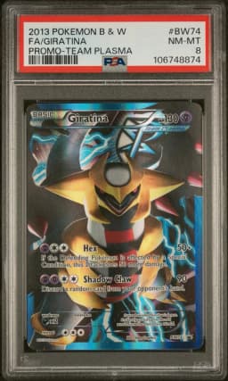 2013 #BW74 Full Art/Giratina PSA 8 Black & White Promo