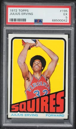 1972 #195 Julius Erving PSA 5 Topps Basketball