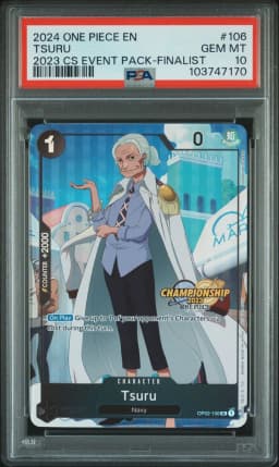 2024 #106 Tsuru PSA 10 One Piece Championship 2023 Event Pack
