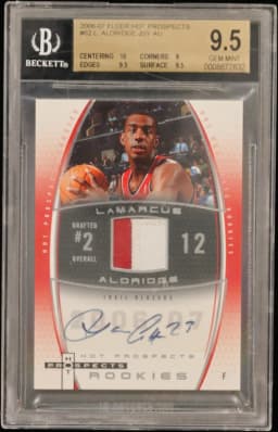 2006 #62 LaMarcus Aldridge JSY AU RC BGS 9.5 Fleer Hot Prospects