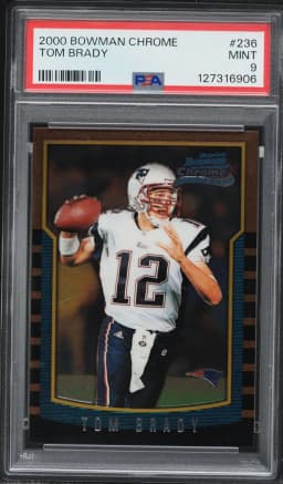 2000 #236 Tom Brady PSA 9 Bowman Chrome Football