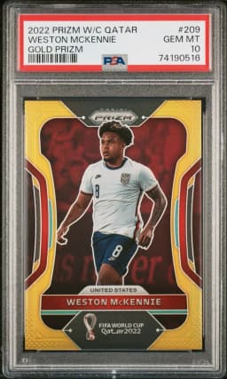 2022 #209 Weston McKennie PSA 10 Panini Prizm World Cup Qatar