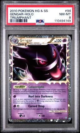 2010 #94 Gengar-Holo PSA 8 Heartgold & Soulsilver Triumphant