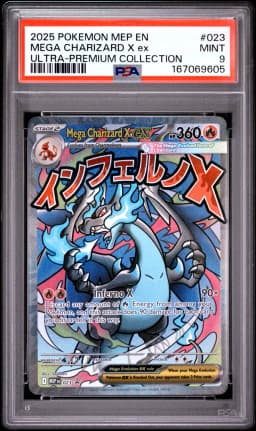 2025 #023 Mega Charizard X EX PSA 9 Mep EN-Me Black Star Promo