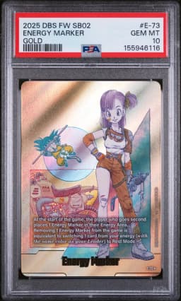 2025 #E-73 Energy Marker PSA 10 Dragon Ball Super Card Game Fusion World Manga Booster 02