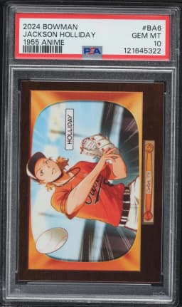 2024 #BA6 Jackson Holliday PSA 10 Bowman 1955 Bowman Anime Baseball