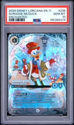 2026 #235 Scrooge Mcduck - Reformed Ebenezer PSA 10 Disney Lorcana EN 11-Winterspell
