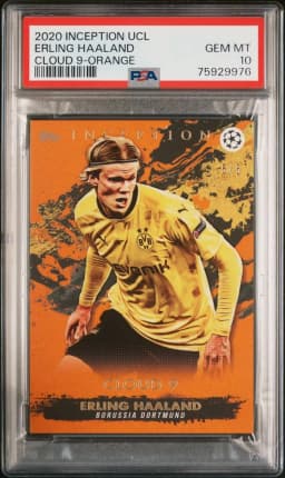 2020 #NA Erling Haaland PSA 10 Topps Inception UEFA Champions League