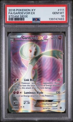 2016 #111 Full Art/Gardevoir EX PSA 10 XY Steam Siege