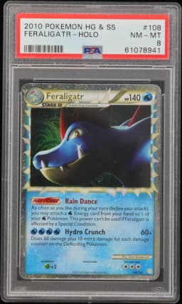 2010 #108 Feraligatr-Holo PSA 8 Heartgold & Soulsilver