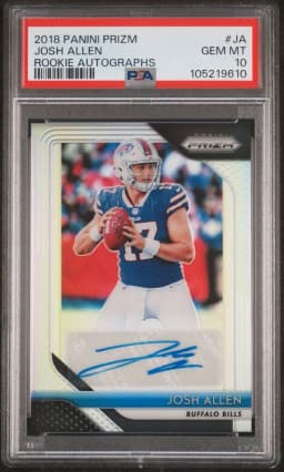 2018 #JA Josh Allen PSA 10 Panini Prizm Rookie Autographs Football