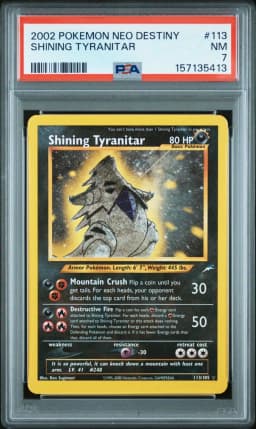 2002 #113 Shining Tyranitar PSA 7 Neo Destiny
