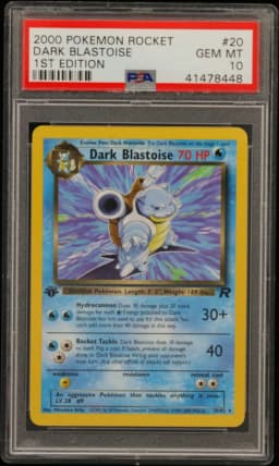 2000 #20 Dark Blastoise 1st Edition PSA 10 Rocket