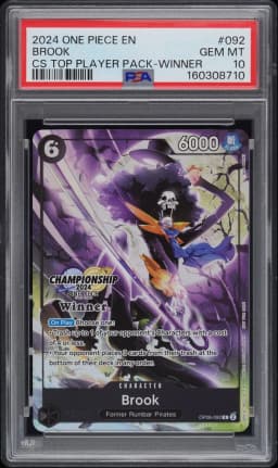 2024 #092 Brook PSA 10 One Piece Championship 2024 Top Player Pack